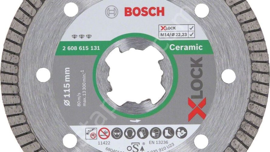 Bosch – X-LOCK – Best Serisi Seramik İçin, Extra Temiz Kesim Turbo Segman Elmas Kesme Diski 115 mm 2608615131