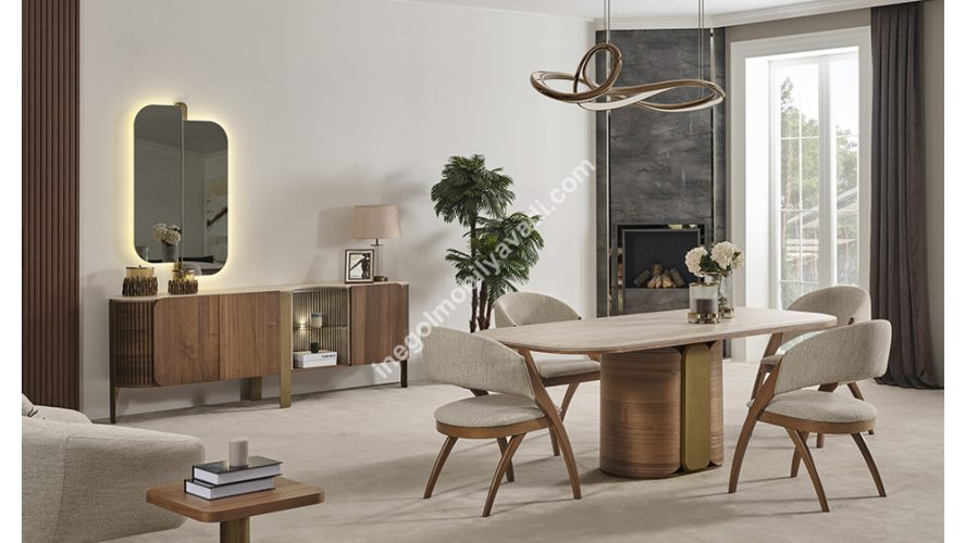 İnegöl Mobilya Bronze Yemek Odası Takımı