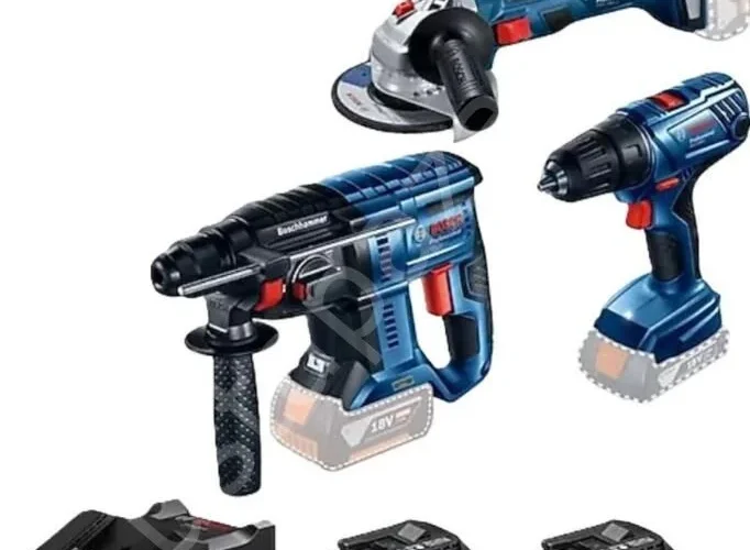 Bosch GBH 180-Li + GSR 180-Li + GWS 180-Li + Raf Bag Takım Çantalı 2×4 Ah Akülü Elektrikli El Aletleri Seti 0615990M8Y